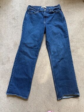 Abercrombie & Fitch The Baggy Low-Rise Jeans Dark Blue “Curve Love” Size 29